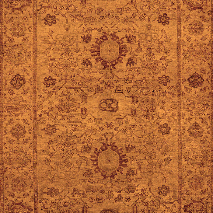 Machine Washable Oriental Orange Industrial Area Rugs, wshurb671org