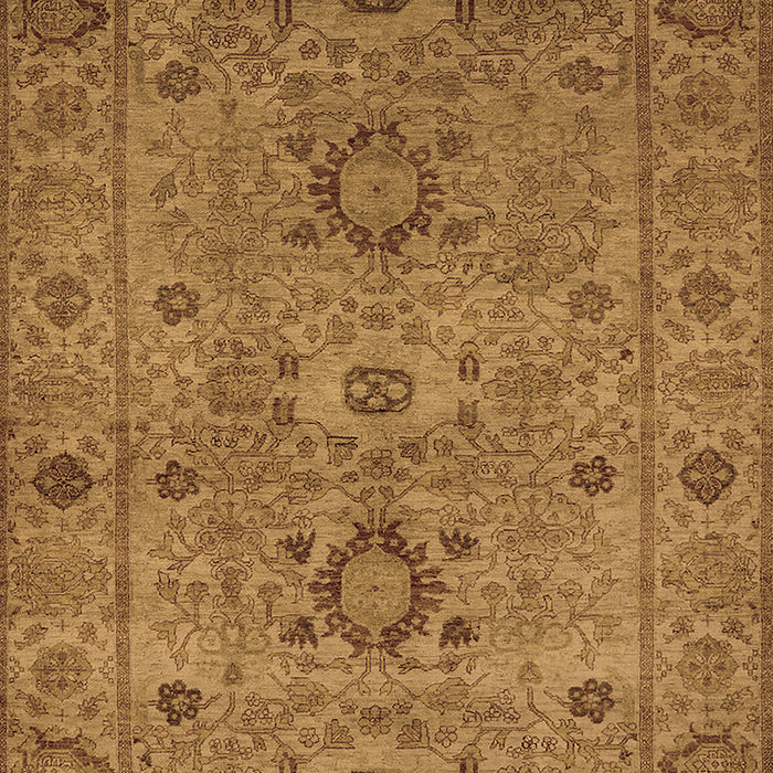 Machine Washable Oriental Brown Industrial Rug, wshurb671brn