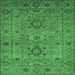 Square Oriental Emerald Green Industrial Rug, urb671emgrn