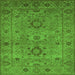 Square Oriental Green Industrial Rug, urb671grn