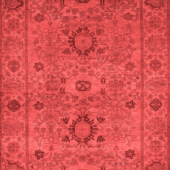 Machine Washable Oriental Red Industrial Rug, wshurb671red