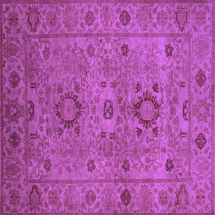 Square Oriental Purple Industrial Rug, urb671pur
