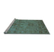 Sideview of Machine Washable Oriental Light Blue Industrial Rug, wshurb671lblu