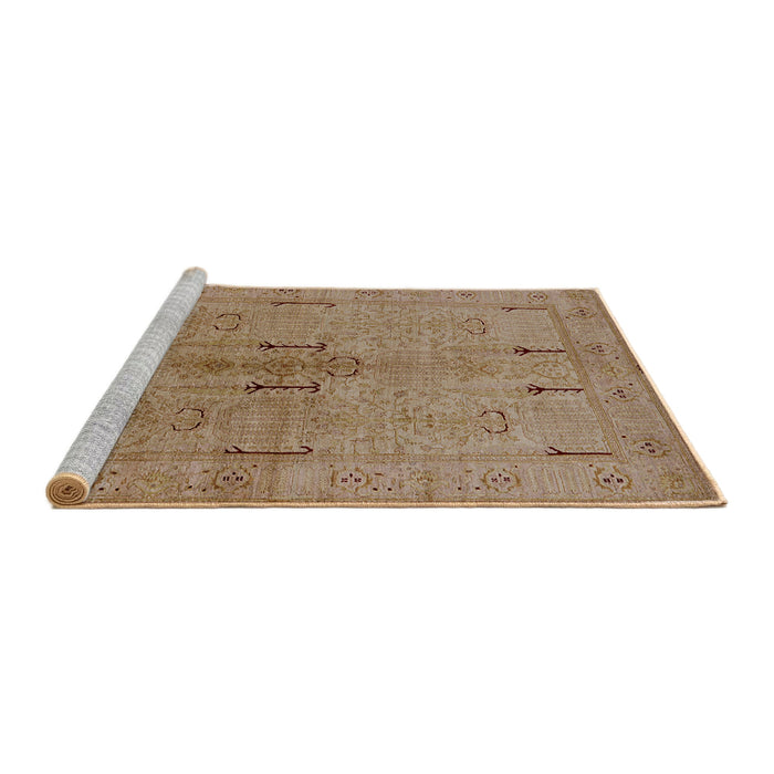 Sideview of Machine Washable Industrial Modern Light Brown Rug, wshurb672