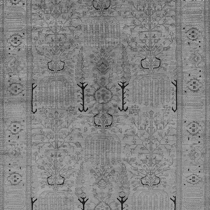 Machine Washable Oriental Gray Industrial Rug, wshurb672gry