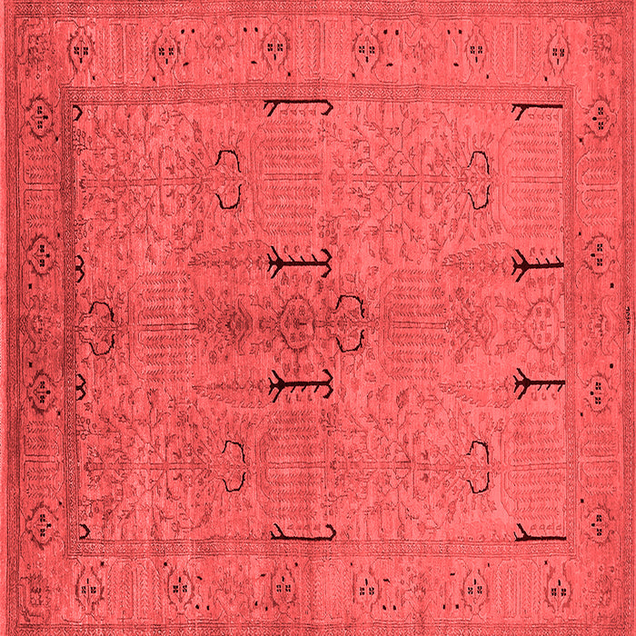 Machine Washable Oriental Red Industrial Rug, wshurb672red