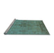 Sideview of Machine Washable Oriental Light Blue Industrial Rug, wshurb672lblu