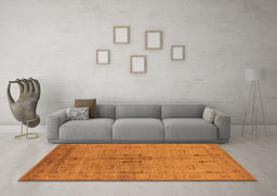 Machine Washable Oriental Orange Industrial Area Rugs in a Living Room, wshurb672org