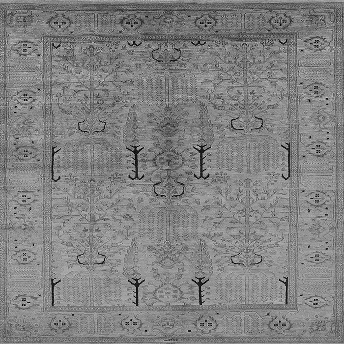 Square Oriental Gray Industrial Rug, urb672gry