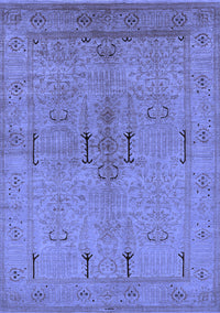 Oriental Blue Industrial Rug, urb672blu