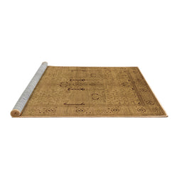 Sideview of Machine Washable Oriental Brown Industrial Rug, wshurb672brn