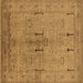 Square Oriental Brown Industrial Rug, urb672brn