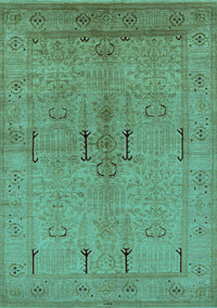 Oriental Turquoise Industrial Rug, urb672turq