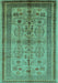 Oriental Turquoise Industrial Rug, urb673turq