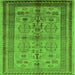 Square Oriental Green Industrial Rug, urb673grn