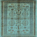 Square Oriental Light Blue Industrial Rug, urb673lblu