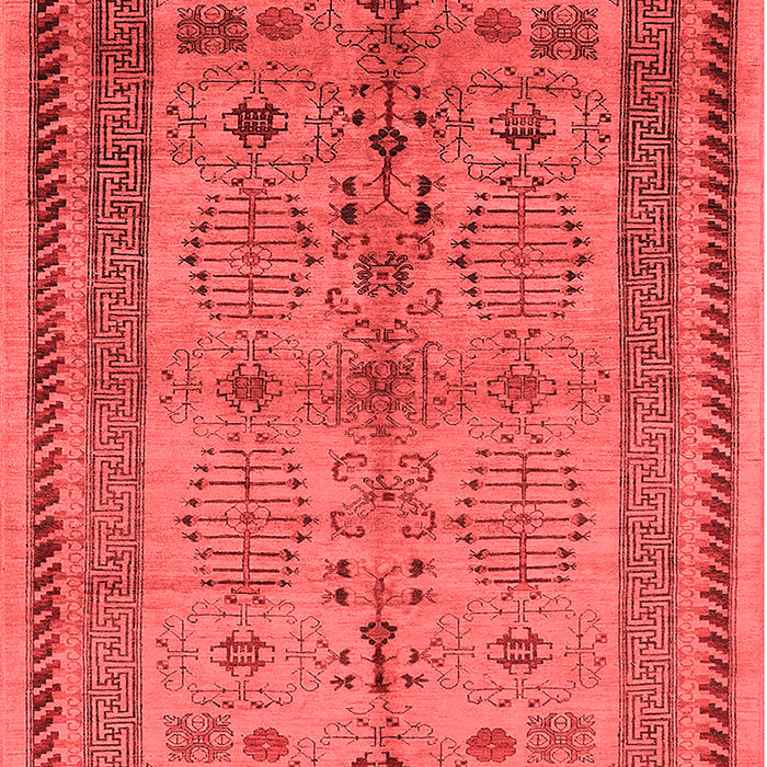 Machine Washable Oriental Red Industrial Rug, wshurb673red