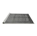 Sideview of Machine Washable Oriental Gray Industrial Rug, wshurb673gry