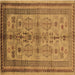 Square Oriental Brown Industrial Rug, urb673brn