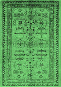 Oriental Emerald Green Industrial Rug, urb673emgrn