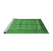 Sideview of Machine Washable Oriental Emerald Green Industrial Area Rugs, wshurb673emgrn