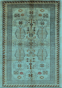 Oriental Light Blue Industrial Rug, urb673lblu