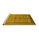 Sideview of Machine Washable Oriental Yellow Industrial Rug, wshurb673yw