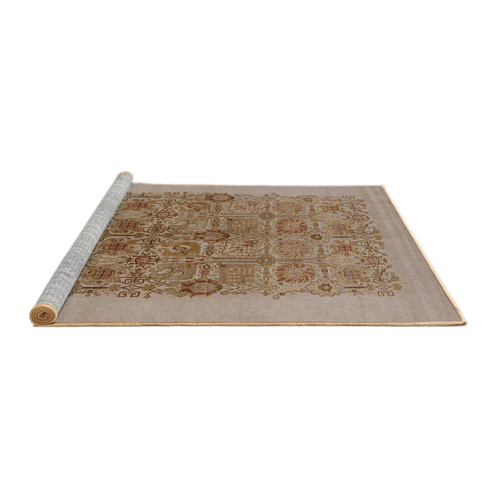 Sideview of Machine Washable Industrial Modern Light Brown Rug, wshurb674