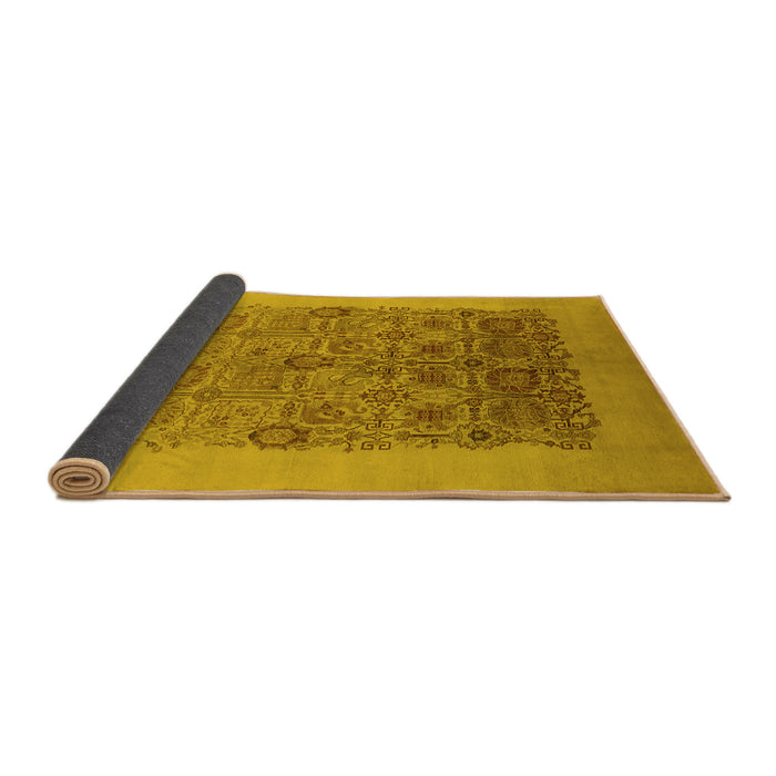 Sideview of Oriental Yellow Industrial Rug, urb674yw