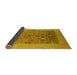 Sideview of Oriental Yellow Industrial Rug, urb674yw