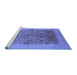 Sideview of Machine Washable Oriental Blue Industrial Rug, wshurb674blu