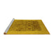 Sideview of Machine Washable Oriental Yellow Industrial Rug, wshurb674yw