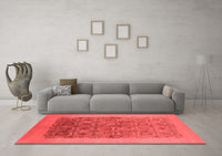 Machine Washable Oriental Red Industrial Rug, wshurb674red