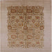 Square Mid-Century Modern Light Brown Oriental Rug, urb674