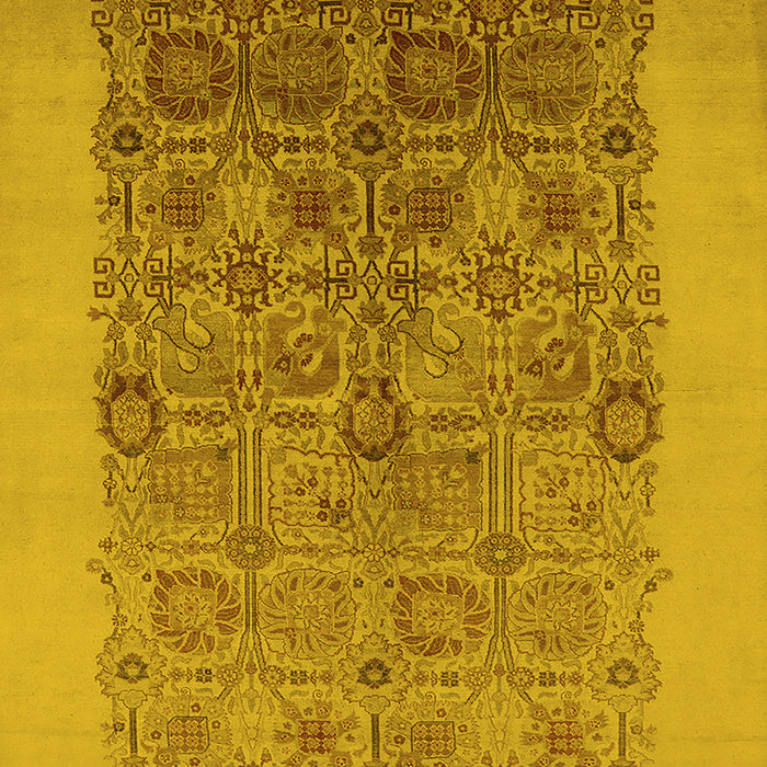 Oriental Yellow Industrial Rug, urb674yw
