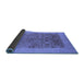 Sideview of Oriental Blue Industrial Rug, urb674blu