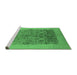 Sideview of Machine Washable Oriental Emerald Green Industrial Area Rugs, wshurb674emgrn