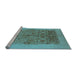 Sideview of Machine Washable Oriental Light Blue Industrial Rug, wshurb674lblu