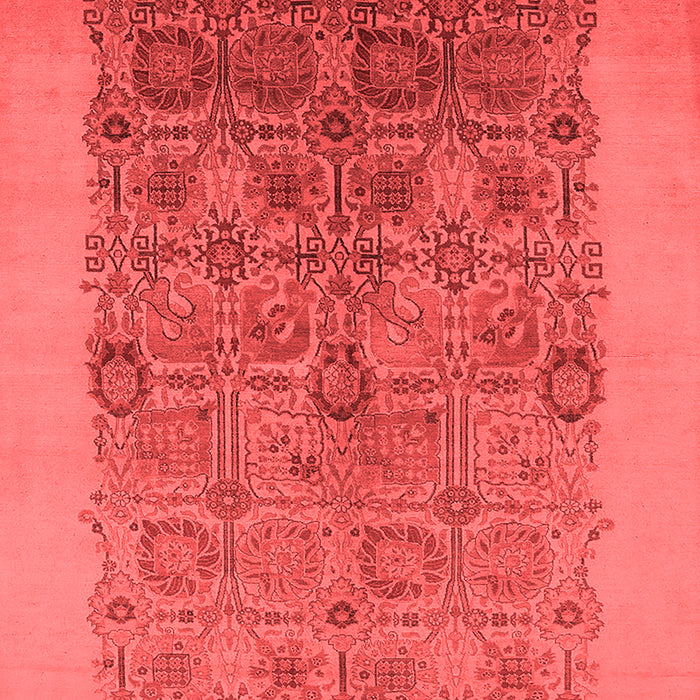 Machine Washable Oriental Red Industrial Rug, wshurb674red