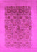 Machine Washable Oriental Pink Industrial Rug, wshurb674pnk