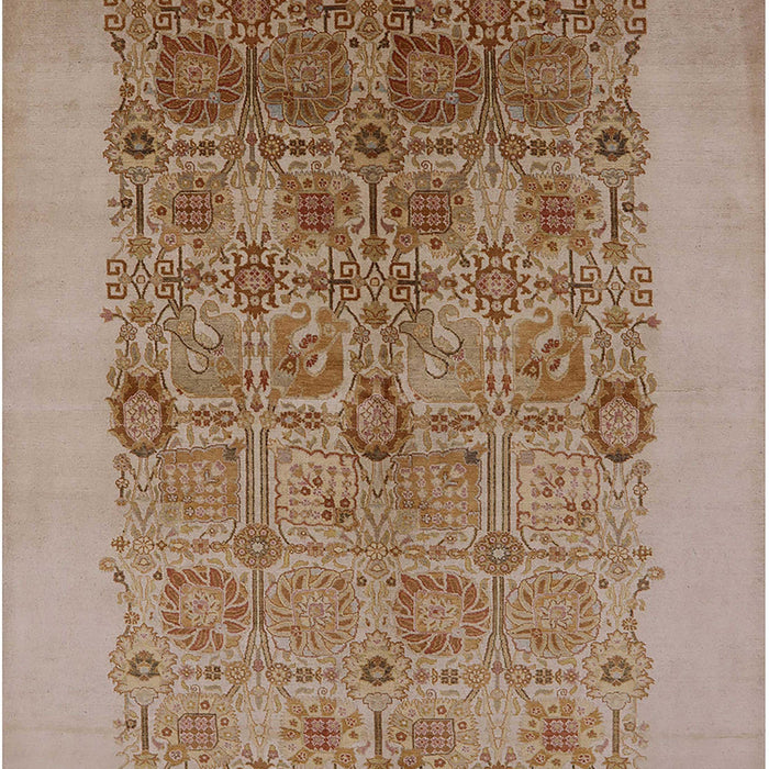 Mid-Century Modern Light Brown Oriental Rug, urb674