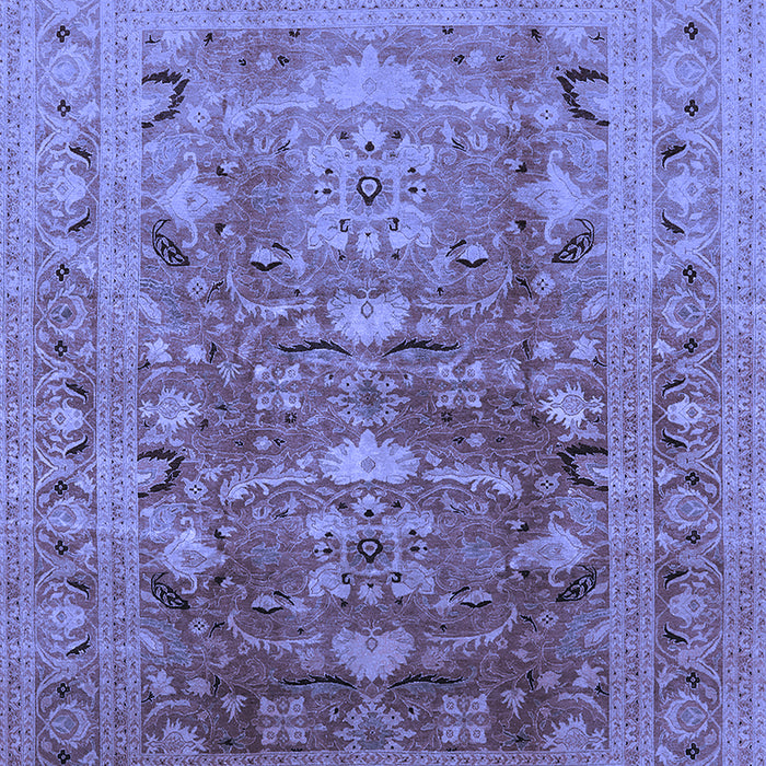 Machine Washable Oriental Blue Traditional Rug, wshurb675blu