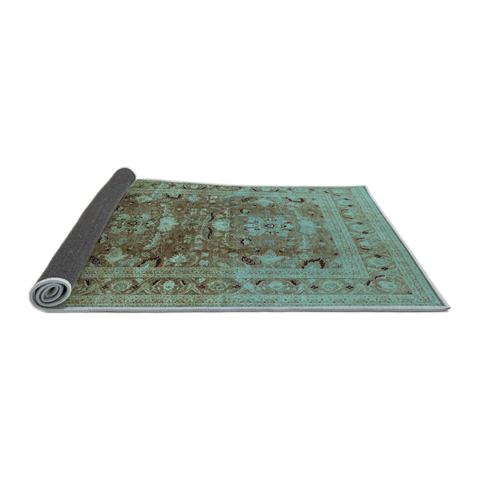 Sideview of Oriental Light Blue Traditional Rug, urb675lblu