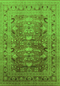 Oriental Green Traditional Rug, urb675grn