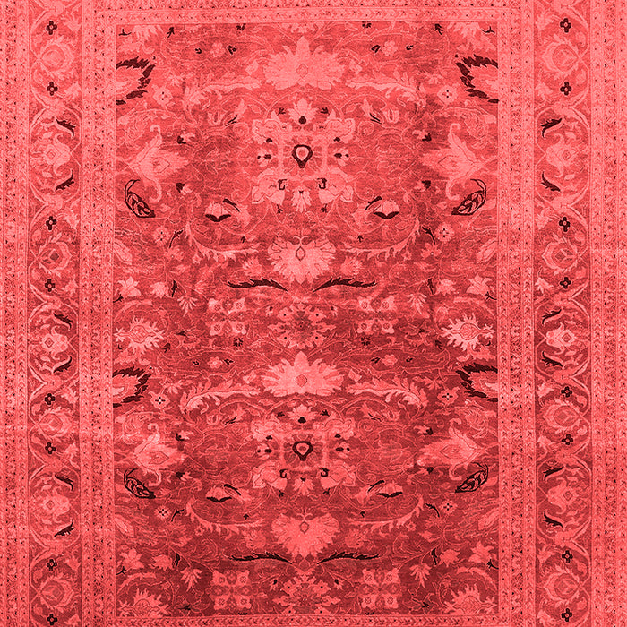 Machine Washable Oriental Red Traditional Rug, wshurb675red