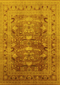Oriental Yellow Traditional Rug, urb675yw