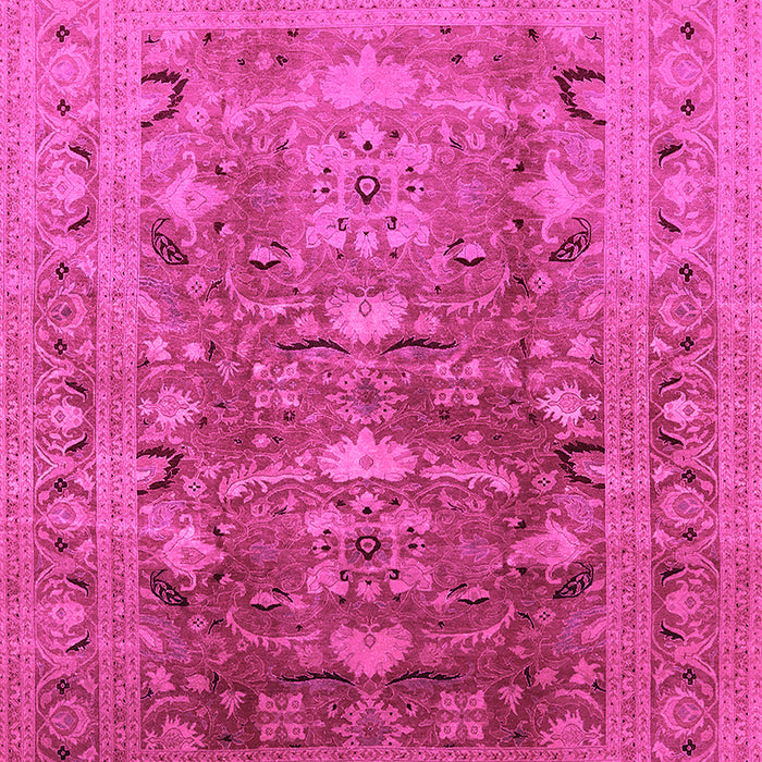 Machine Washable Oriental Pink Traditional Rug, wshurb675pnk