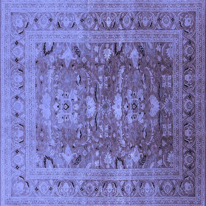 Square Oriental Blue Traditional Rug, urb675blu
