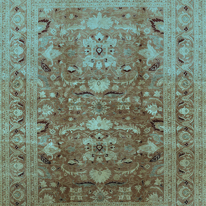 Oriental Light Blue Traditional Rug, urb675lblu