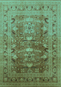 Oriental Turquoise Traditional Rug, urb675turq